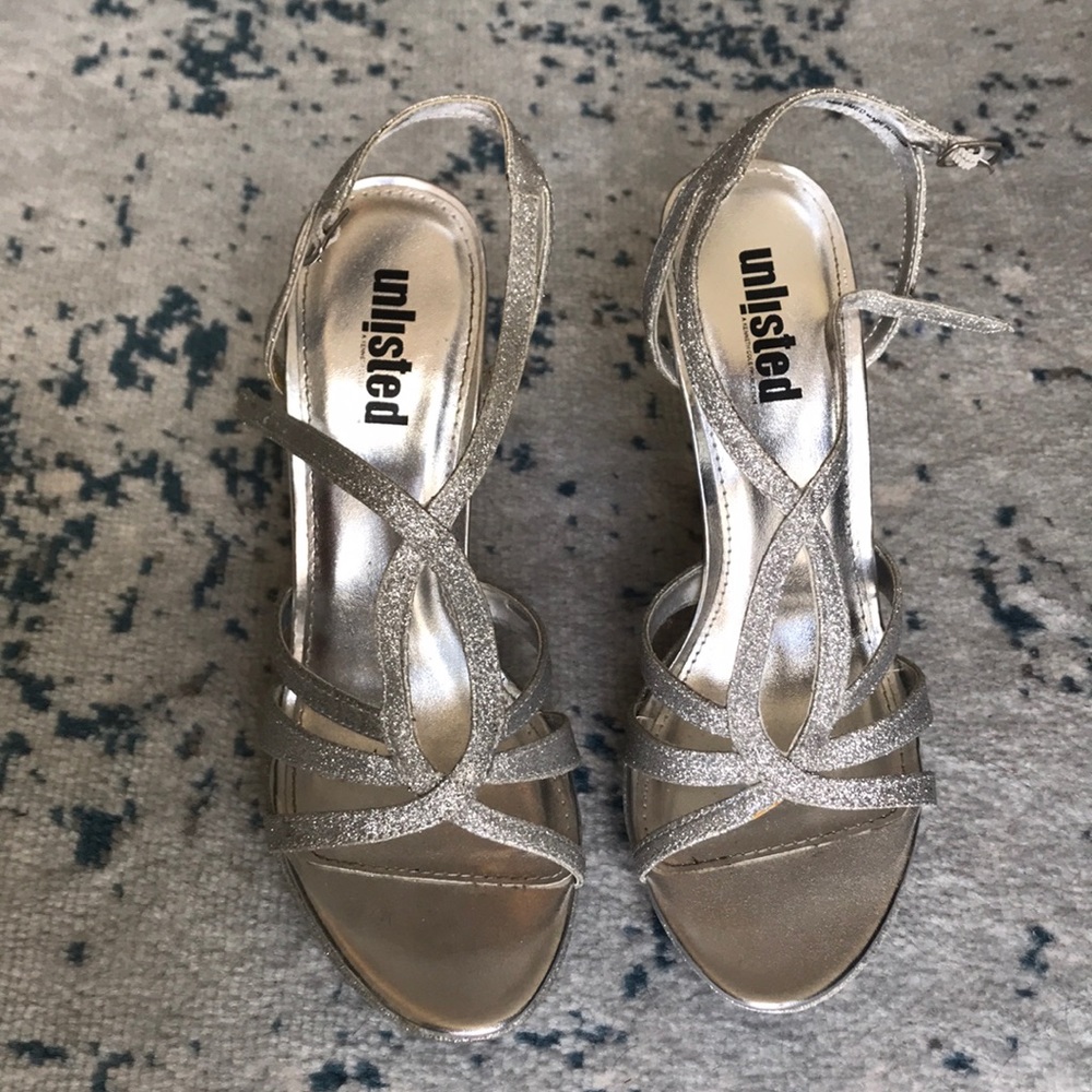 Sparkly, silver heels